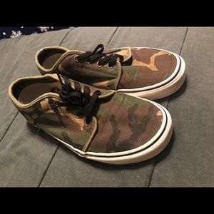 Canvas camo vans